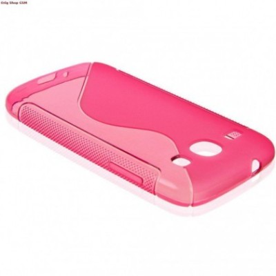 Husa Silicon S-line Sam Galaxy Core i8260 Roz foto