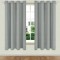Set 2 draperii, cu inele metalice, gri, 2 x 140 x 140 cm