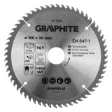 Disc fierastrau vidia Graphite 180 x 30 mm, 60 dinti pentru lemn