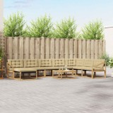 vidaXL Set de canapele de exterior 9 pcs Alb și Bej 79 x 79 x 37 cm 3389007