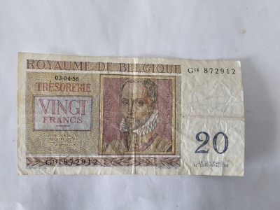 Belgia 20 Francs 1956 foto