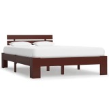 Cumpara ieftin Cadru de pat, maro inchis, 120 x 200 cm, lemn masiv de pin