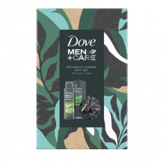 Setul Dove Men+Care Self Care Mineral Sage, Barbati: Puf de baie + Antiperspirant spray, 150 ml + Gel de dus, 250 ml