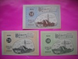 HOPCT BANCNOTA NOTGELD NR 96 - WOLFSBACH SET 3 BUC -10 ,20 SI 50 HELLER 1920 -AUSTRIA-UNC