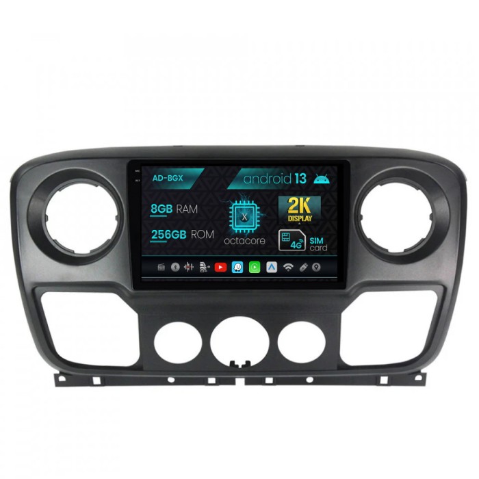 Navigatie Opel Movano Renault Master Nissan NV400 (2011-2021), Android 13, X-Octacore 8GB RAM + 256GB ROM, 10.36 Inch - AD-BGX10008+AD-BGRKIT388V2