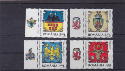 ROMANIA 2008 - INSEMNE HERALDICE ROMANESTI - TABS 2 - LP 1816 - MNH. foto