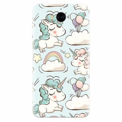 Husa silicon pentru Huawei Y6 2017, Unicorns And Clouds foto