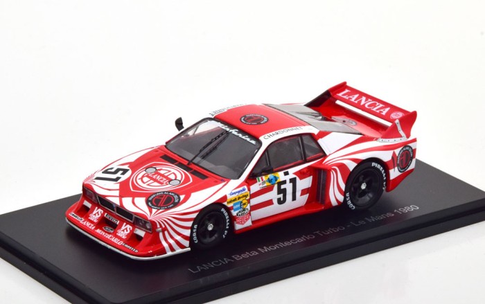 Macheta LANCIA BETA MONTECARLO TURBO 24H LE MANS 1980 - Spark, 1/43, noua.