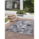 Covor Premium Belgian Model Sparta 19433-690, Marime 80 x 150 cm, Albastru, Antialergic, Polipropilena, Living, Dormitor, Sufragerie, Birou