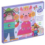 Set creativ 4 planse de decorat animale cu strasuri,3-6 ani, Djeco