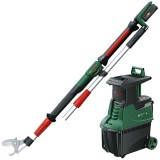 Bosch AdvancedPrune 18V-45 + AXT 25 TC + Foarfeca de gradina pentru crengi cu 1 acumulator Li-Ion 18 V 2 Ah 45 mm accesorii + Tocator de crengi 2500 W
