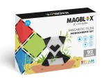 Cumpara ieftin Set magnetic Magblox - 92 piese magnetice de constructie Monocrom AlbNegru