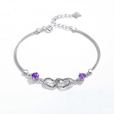 Bratara Mayfield Purple din argint 925 si diamante CZ DRGB0081 DarGen foto