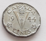 433. Moneda Canada 5 cents 1944, America de Nord