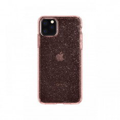 Husa iPhone 11 Pro Max Spigen Liquid Crystal Glitter Rose Quartz