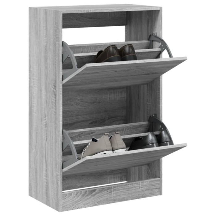 vidaXL Pantofar, gri sonoma, 60x34x96,5 cm, lemn compozit 839950