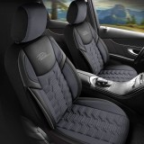 Cumpara ieftin Set Huse Scaune Auto Panda Berlin, gri petrol, 11 piese
