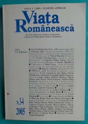 Revista Viata Romaneasca Nr 3- 4 din 2005 ( Florenta Albu Traian T Cosovei ) foto