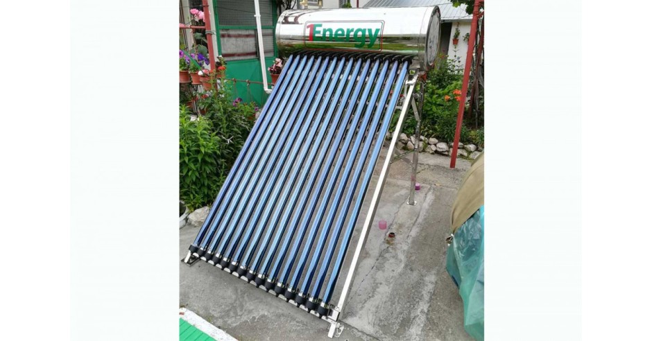 Kit Panou solar apa calda INOX presurizat 1ENERGY, 120 litri, 12 tuburi ...