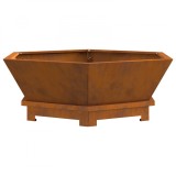 VidaXL Focar Hexagonal 75x75x28 cm Oțel rezistent la intemperii