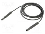 Cablu de măsurare ST&Auml;UBLI 19A 2m cu mufă și soclu banană 4mm negru