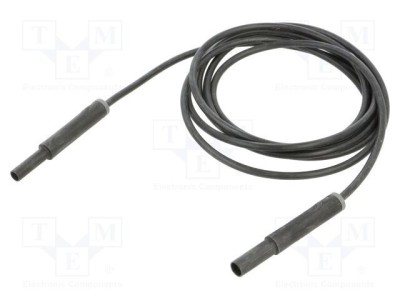 Cablu de măsurare ST&amp;Auml;UBLI 19A 2m cu mufă și soclu banană 4mm negru foto