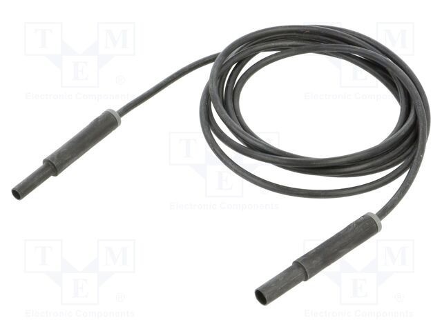 Cablu de măsurare ST&Auml;UBLI 19A 2m cu mufă și soclu banană 4mm negru