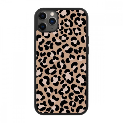 Husa iPhone 12 Pro Max - Skino Leopard Animal Print, Negru - Maro foto