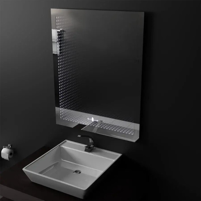 Oglinda LED Rectangulara, 60x80cm, Morrin Senzor MotionGlow Marcello, Efect 3D ModernLight Concept