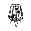 Suport metalic pentru lumanari cu 4 compartimente, Negru, 25.5x18 cm, ATU-080172, Oem