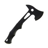 Topor Multifunctional IdeallStore&reg;, 30cm, Negru, Otel Inoxidabil, Teaca Inclusa, Camping, Gradinarit