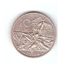 Moneda Franta 10 francs/franci 1984 Francois Rude 1784-1984, tipul A, stare buna, curata