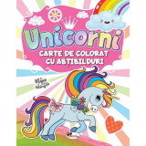 Unicorni. Carte de colorat cu abtibilduri, Aramis