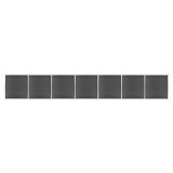 Cumpara ieftin Set de panouri de gard, negru, 1218x186 cm, WPC