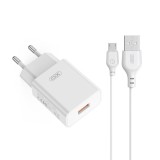 Cumpara ieftin XO incarcator retea 18W USB-A + cablu USB-A la Micro USB, alb (model L127)
