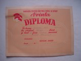 Diploma RPR Asociatia pentru Cultura Fizica si Sport Vointa, atletism, 1957