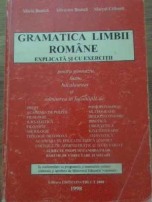 GRAMATICA LIMBII ROMANE EXPLICATA SI CU EXERCITII-M. BOATCA, S. BOATCA, M. CRIHANA-216980 foto