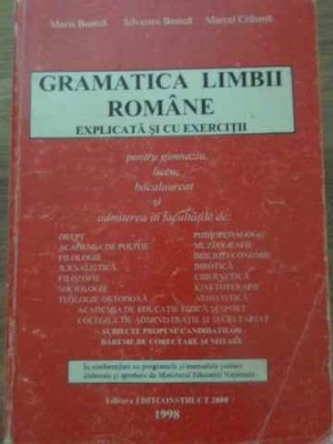 GRAMATICA LIMBII ROMANE EXPLICATA SI CU EXERCITII-M. BOATCA, S. BOATCA, M. CRIHANA foto