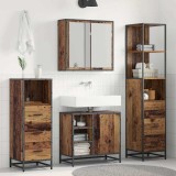vidaXL Set de mobilier pentru baie 4 pcs Lemn vechi 65 x 33 x 60 cm 3402411