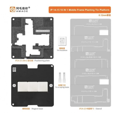 Baza reballing middle layer iPhone 14 / 15 AMAOE foto