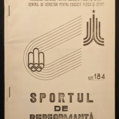 sport SPORTUL de PERFOMANTA 81 pag. Uz Intern No. 184