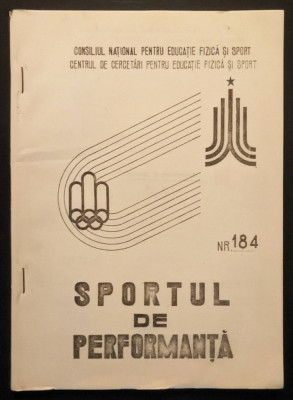 sport SPORTUL de PERFOMANTA 81 pag. Uz Intern No. 184 foto