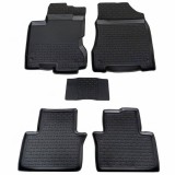 Covorase Cauciuc Premium Stil Tavita Renault Koleos I 2007-2016 Negre Fara Miros Bordura 3cm Acoperire Integrala