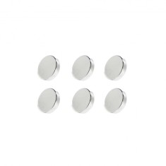 Set 6 magneti foarte puternici, gri, disc, simplu, 10mm X 3 mm