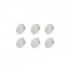 Set 6 magneti foarte puternici, gri, disc, simplu, 10mm X 3 mm