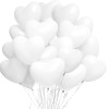 Set 100 Baloane Inima Albe, 30cm, Latex, Nunta, Valentine&#039;s Day, Dragobete, Decor Petrecere, Arcada Baloane