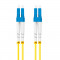 Cablu retea fibra optica cu lungime 2 m si conectori LC UPC-LC UPC, Lanberg Z43307, SM, DUPLEX 3.0MM G657A1 LSZH, galben