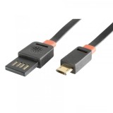 Cablu de incarcare/transfer date microusb, 5v, mufa reversibila, flexibil MultiMark GlobalProd, Home