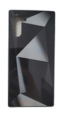 Husa silicon si acril cu textura diamant Samsung Galaxy Note 10 , Negru foto