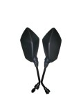 Set 2 Oglinzi Moto Universale &ndash; Vizibilitate Clară și Stil Negru Elegant pentru